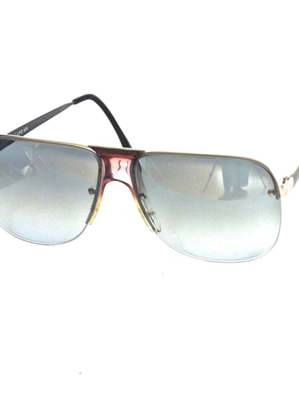 Safilo UFO 501 Men's 1980's Aviator Sunglasses With Case - Italy